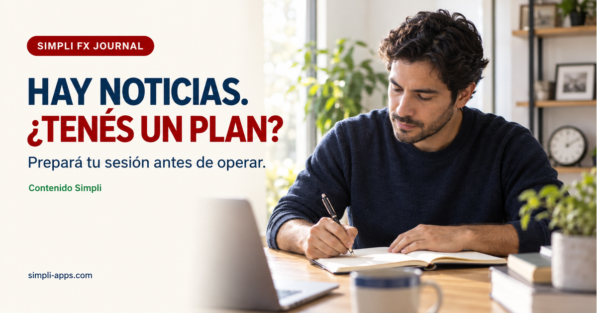 Un hombre prepara su sesión en un cuaderno: hay noticias, ¿tenés un plan?